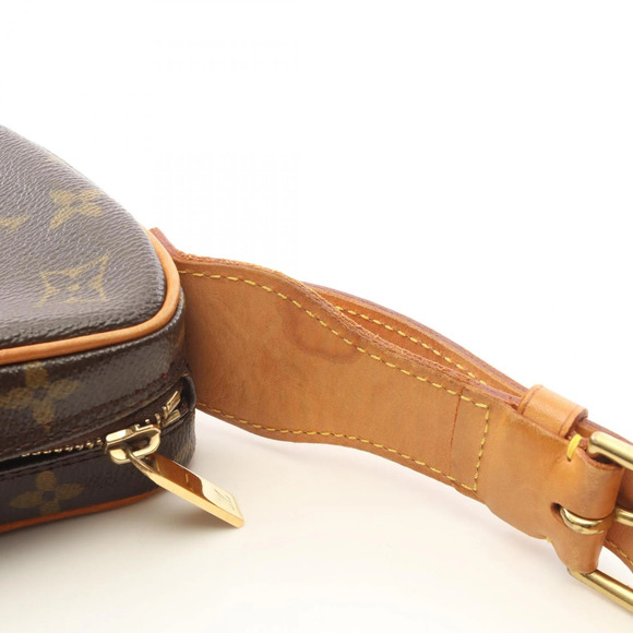 LOUIS VUITTON Authentic Brown Monogram Leather Shoulder Bag